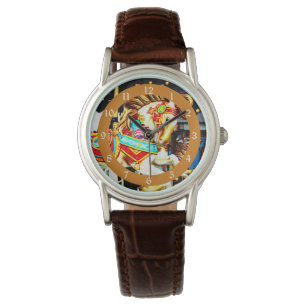 Whimsical Merry Go Round Carousel Horse Armbandsur