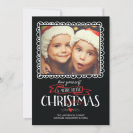 Whimsical Merry Little Christmas Julkort