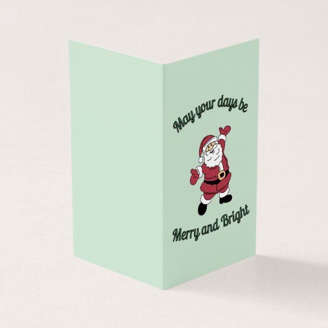 Whimsical Merry Santa Julafton Card Kort (Utsida)