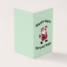 Whimsical Merry Santa Julafton Card