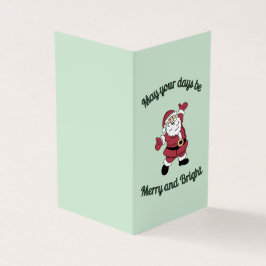 Whimsical Merry Santa Julafton Card Kort
