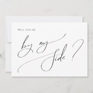 Whimsical Minimal Script Vid Min Sida Förlovningsk Inbjudningar