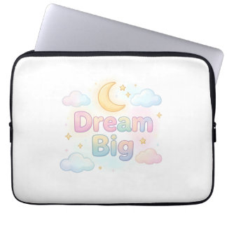 Whimsical mjuk pastellcitat på vit bakgrund laptop fodral