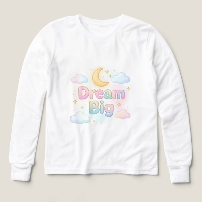 Whimsical mjuk pastellcitat på vit t shirt (Design framsida)