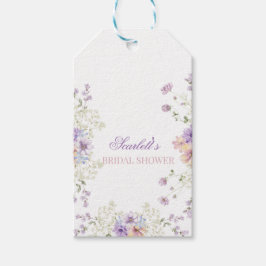 Whimsical Mjuk Vilda Blommor Stugträdgård Bröllop  Presentetikett