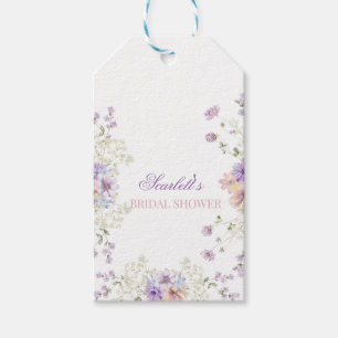 Whimsical Mjuk Vilda Blommor Stugträdgård Bröllop Presentetikett