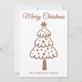 Whimsical Mocha Mousse Hand plockade Julgran Julkort