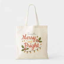 Whimsical Modern jul firande Totebag