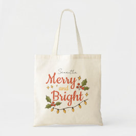 Whimsical Modern jul firande Totebag Tygkasse