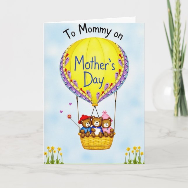 Whimsical Mommy Varm Luft Kort (Framsida)