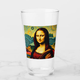 Whimsical Mona Van Gogh stil Lisa Glass Kopp