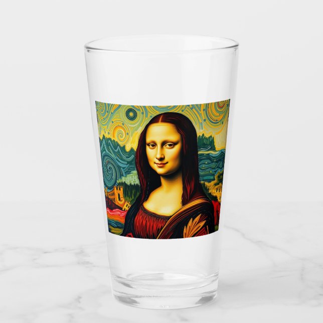 Whimsical Mona Van Gogh stil Lisa Glass Kopp (Framsida)