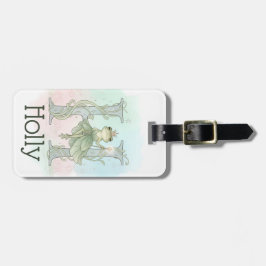 Whimsical Monogram Bokstav H Bagagebricka
