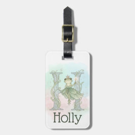 Whimsical Monogram Bokstav H Bagagebricka