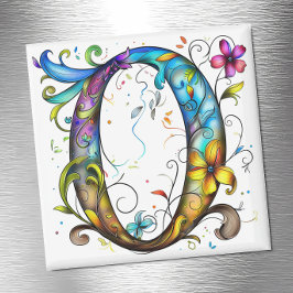 Whimsical Monogram O Magnet
