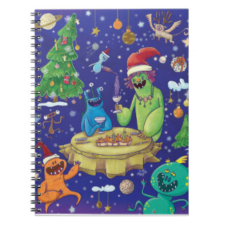 Whimsical Monsters Illustration Anteckningsbok