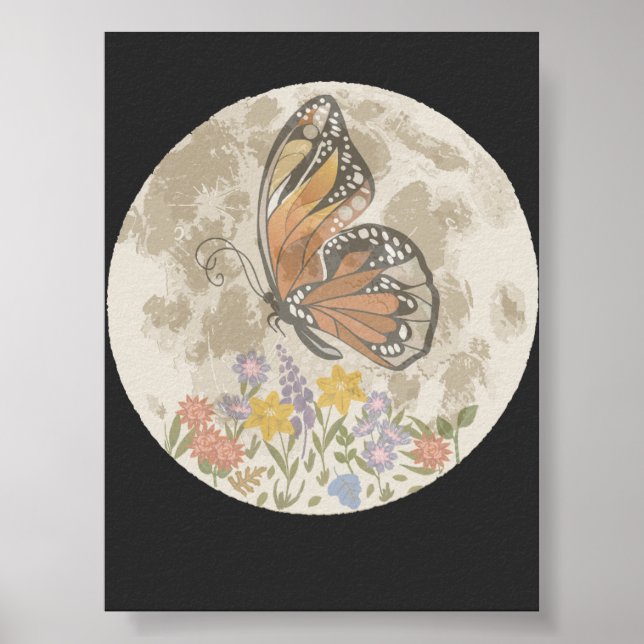 Whimsical Moon Flower Poster (Framsidan)