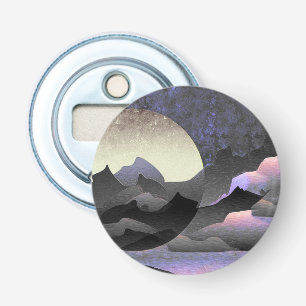 Whimsical Moon och Mountains konst Flasköppnare