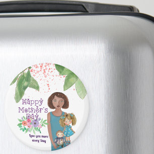 Whimsical Mors dag Kids Magnet