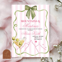 Whimsical Mountain och Martini Möhippa Inbjudningar