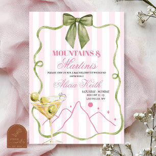 Whimsical Mountain och Martini Möhippa Inbjudningar