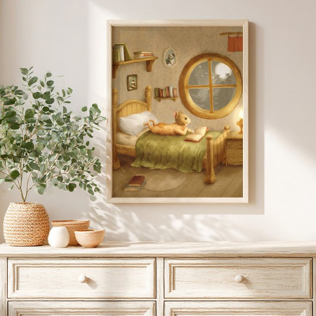  Whimsical mouse Storybook kids Poster (Skapare uppladdad)