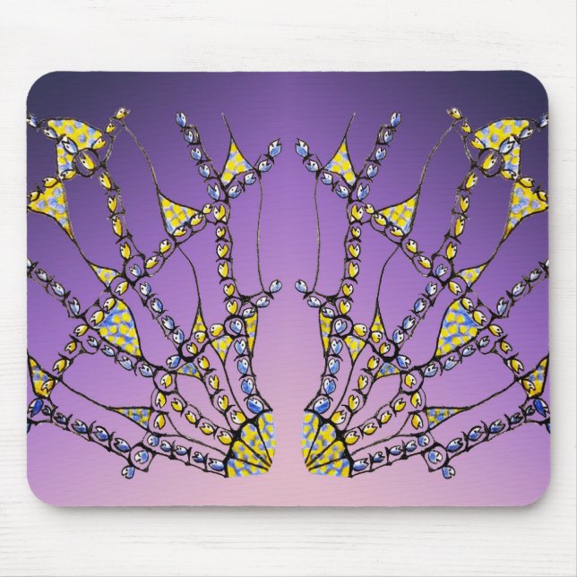 Whimsical Mousepad (Doodle - Handdragen) Musmatta (Framsidan)