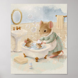 Whimsical mouses Storybook kids Poster