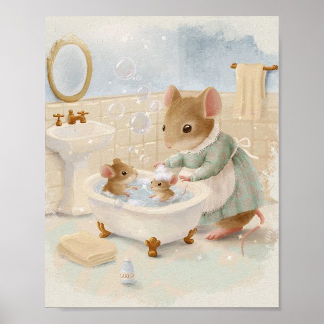 Whimsical mouses Storybook kids Poster (Framsidan)