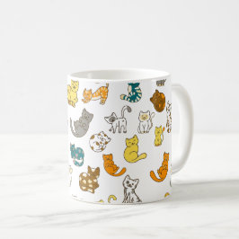 Whimsical Mugg med prickiga randiga katter