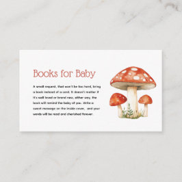 Whimsical Mushroom Baby Shower-böcker för baby Tilläggskort