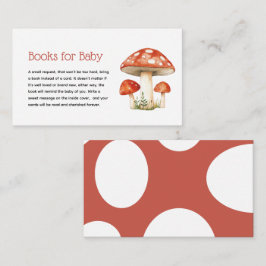 Whimsical Mushroom Baby Shower-böcker för baby Tilläggskort