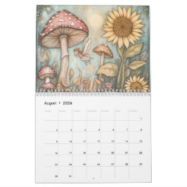 Whimsical Mushroom Calendar, Mushroom Kalender