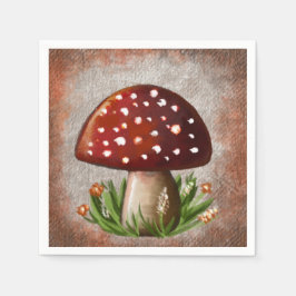 Whimsical Mushroom & Fungi Motif – Nature-Inspired Pappersservett