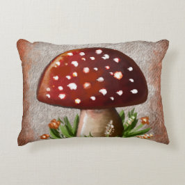 Whimsical Mushroom & Fungi Motif – Nature-Inspired Prydnadskudde