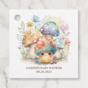 Whimsical Mushroom Gåvor Etiketter