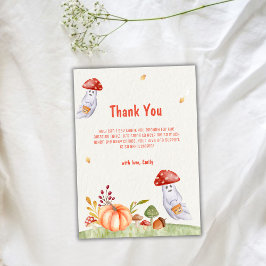 Whimsical Mushroom Ghost Fall Baby Shower Tack Kort