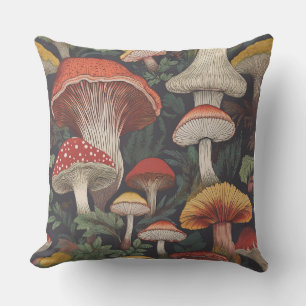 Whimsical Mushroom Mönster Design Kudde