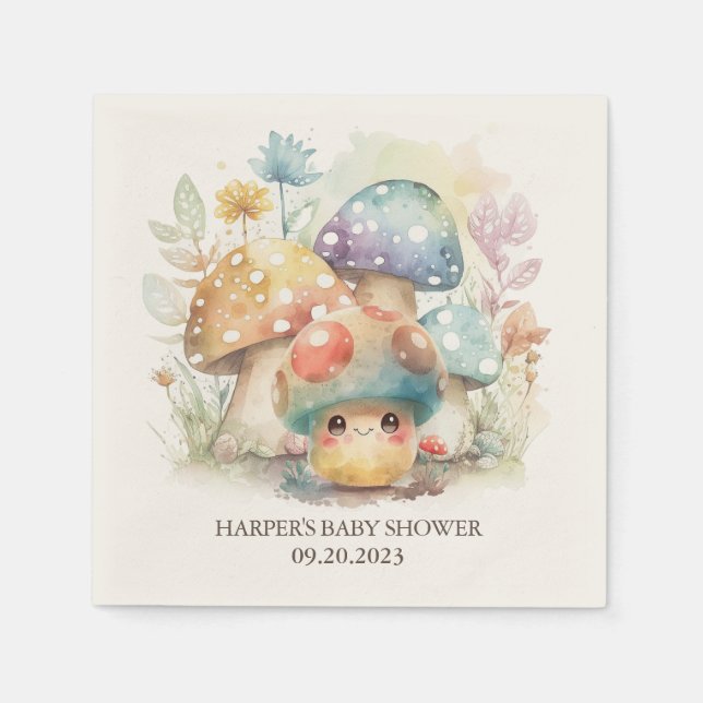 Whimsical Mushroom Pappersservett (Framsidan)