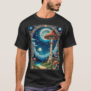 Whimsical Mushroom Torn Forest Tee