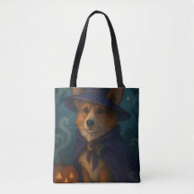 Whimsical Mystical Corgi Enchanted Moonlit Forest
