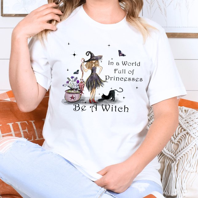 Whimsical Mystisk Typografi Var en Häxa Citat T Shirt (Skapare uppladdad)