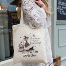 Whimsical Mystisk Typografi Var en Häxa Citat