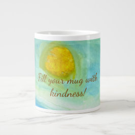 Whimsical Naive Art Sun Landscape Jumbo Mugg