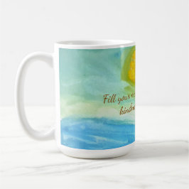 Whimsical Naive Art Sun Landscape Kaffemugg