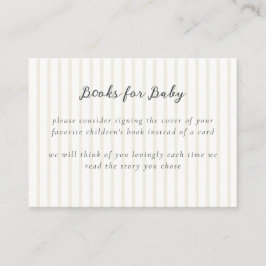 Whimsical Neutralt Baby Shower Bokar för Baby Tilläggskort