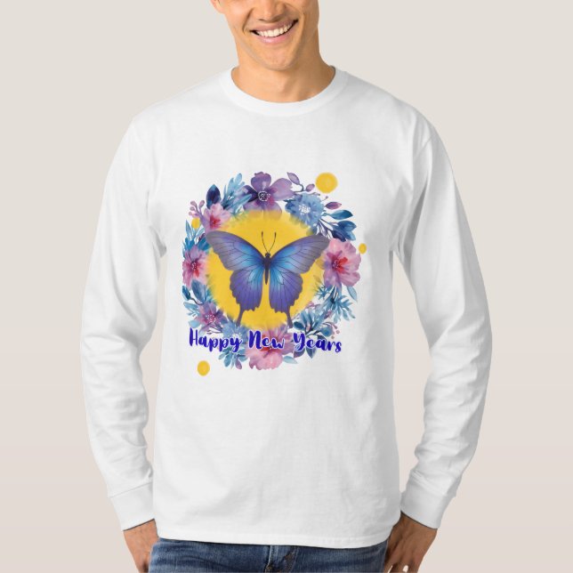 Whimsical New Years Sweater  T Shirt (Framsida)