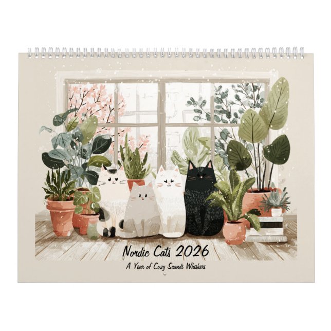 Whimsical Nordic Cats | Scandinavian Cozy Home Kalender (Omslag)