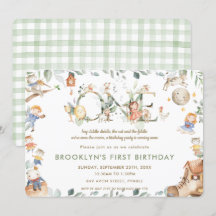 Whimsical Nursery Rhyme Greenery 1:a födelsedagen