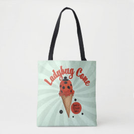 Whimsical Nyckelpiga | Retro Glasskonst Tygkasse